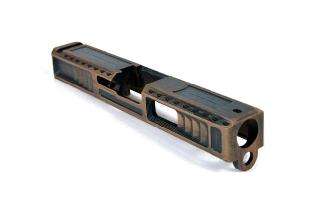 Gun Cuts Viper Slide for Glock 19 Optic Cut Battleworn Copper