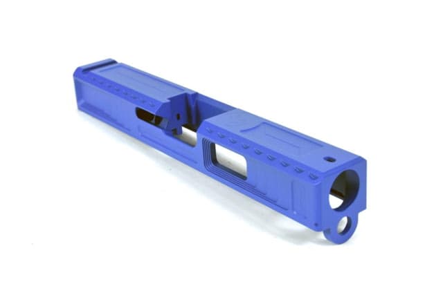 Gun Cuts Viper Slide for Glock 19 Optic Cut NRA Blue