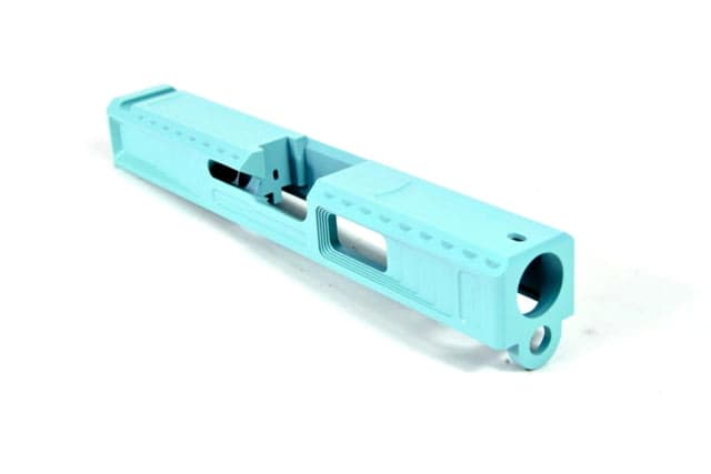 Gun Cuts Viper Slide for Glock 19 Optic Cut Robbins Egg Blue