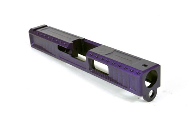 Gun Cuts Viper Slide for Glock 19 Optic Cut Royal Purple