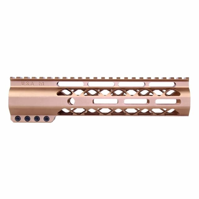 Guntec USA AirLok Series M-LOK Compression Free Floating Handguard w/Monolithic Top Rail 9in Bronze