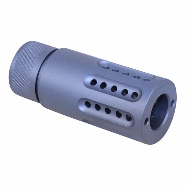 Guntec USA AR-15 Micro Slip Over Barrel Shroud w/ Multi Port Muzzle Brake .308 Small Base 5/8x24 Anodized Grey