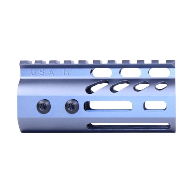 Guntec USA Ultra Lightweight Thin M-LOK System Free Floating Handguard w/Monolithic Top Rail 4in Grey