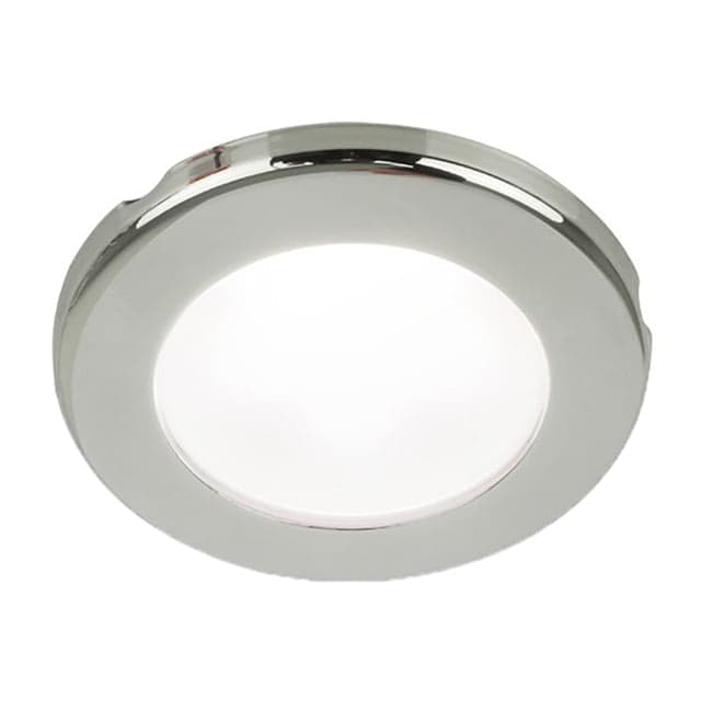 Hella Marine EuroLED 75 3in Round Screw Mount Down LED Light Stainless Steel Rim 24V White