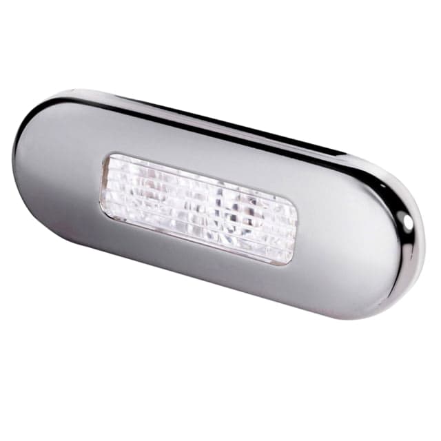 Hella Marine Surface Mount Oblong LED Courtesy Lamp Stainless Steel Bezel White LED