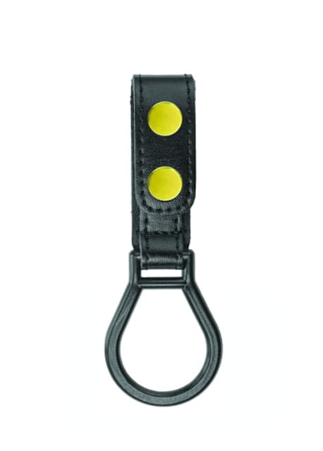 HEROs PRIDE AirTek D-Cell Ring Flashlight Holder w/ Plastic Holder Plain Brass Hardware Black