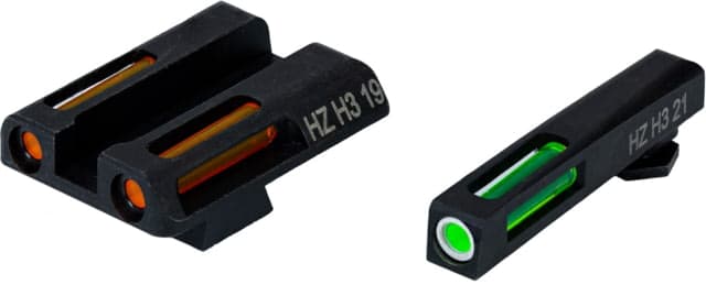 HiViz Green/Orange Litepipes w/White Front Ring Black