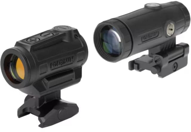 Holosun Aro Advanced Rifle Optic 1x22mm Reflex Red Dot Sight Red 2moa Dot Reticle W/ Hm3x Magnifier Black Aro-Rd2 & Hm3x