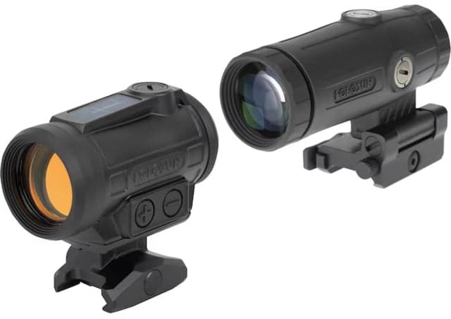 Holosun ARO-EVO-SPR 1x26mm Reflex Red Dot Sight Red 1.5 MOA Dot/65 MOA Circle/3 Dot BDC Special Purpose Reticle w/ HM3X Magnifier Black ARO-EVO-SPR-RD
