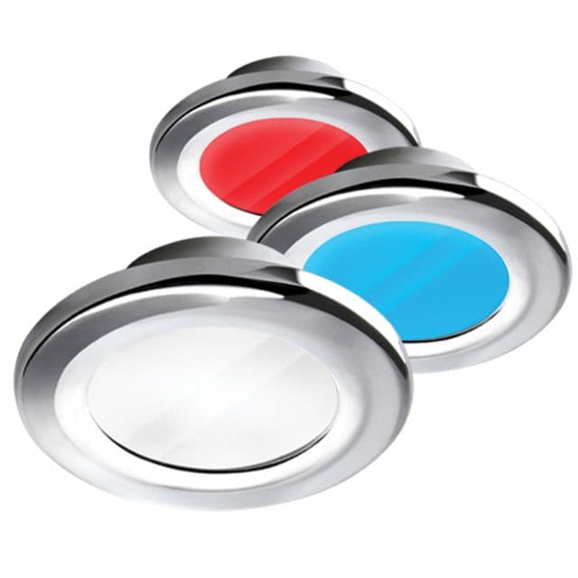 I2Systems Inc Apeiron Screw Mount LED Light Red/Cool White/ Blue/ Chrome Finish