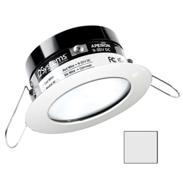 I2Systems Inc Apeiron Pro A503 3W LED Spring Mount Light Round Cool White/White Finish