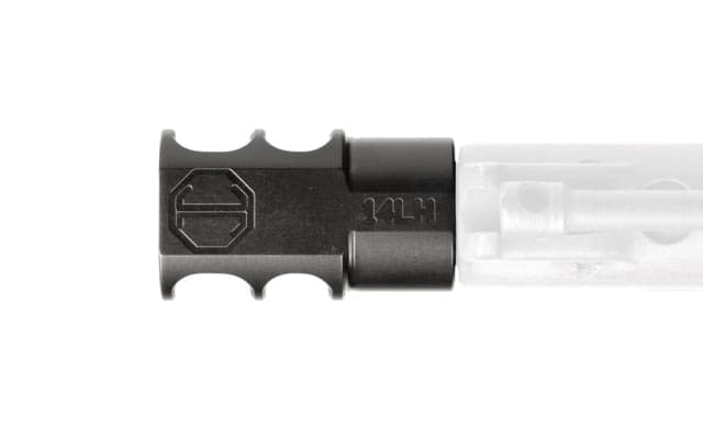JMac Customs 2C 14-1LH Slim Muzzle Brake with Bravo Suppressor Mount Black Nitride Black