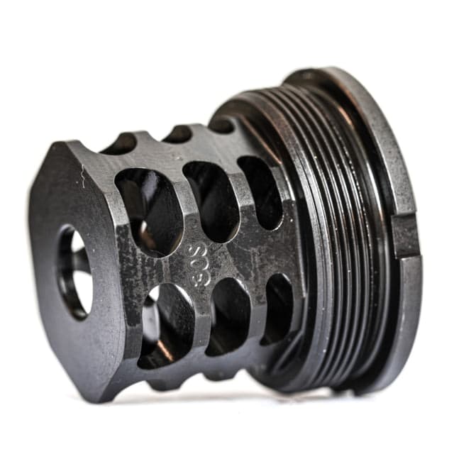 JMac Customs 360 5/8-24 X37 Muzzle Brake with Bravo Suppressor Mount Black Nitride Black