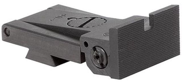 Kensight BoMar BMCS Adjustable Target 1911 Rear Sight Fully Serrated Sight Blade - Square Corner Black
