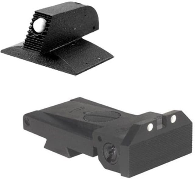 Kensight BoMar BMCS Arctic White Dot Adjustable Target 1911 Rear Sight Black