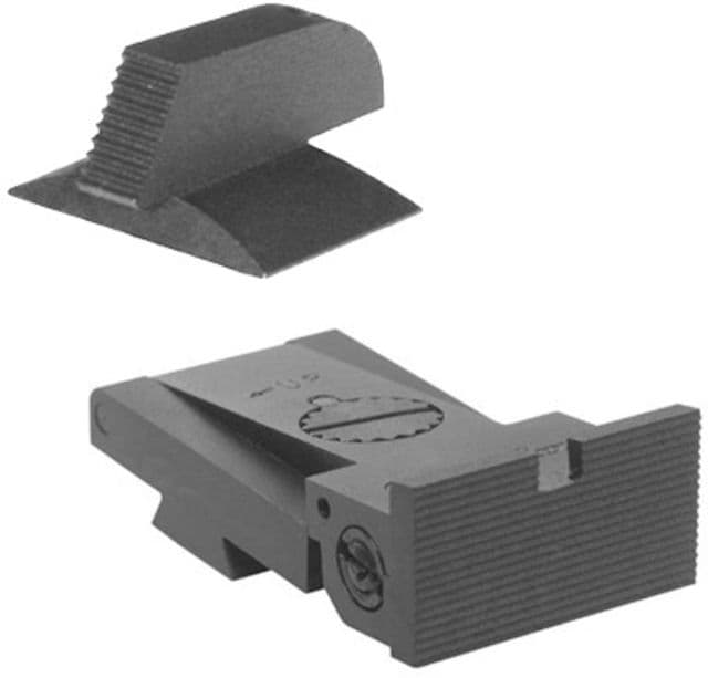 Kensight BoMar BMCS 1911 Set w/ Serrated Front Bevel Square Blade Black