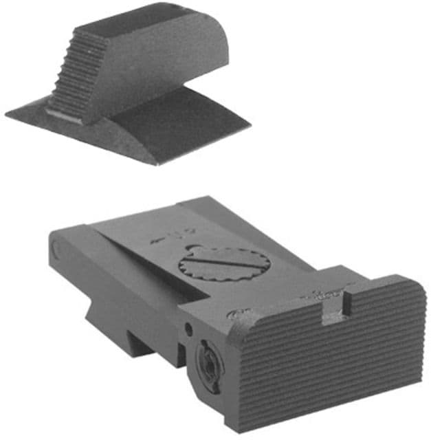 Kensight BoMar BMCS 1911 Set w/ Serrated Front Bevel Rounded Blade Black