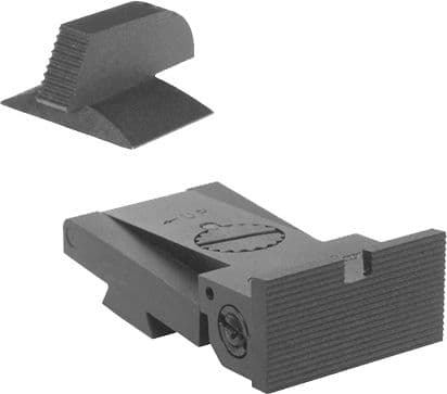 Kensight BoMar BMCS 1911 Set w/ Serrated Front Bevel Beveled Blade Black