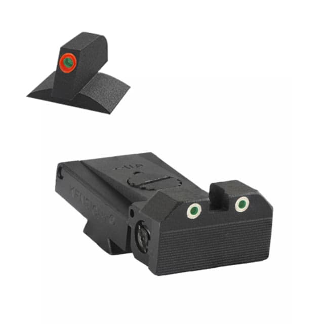 Kensight Bomar BMCS Beveled Blade Adjustable Target 1911 Rear Night Sight Set w/Deep Sight Notch Beveled Blade Black