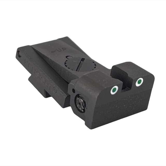 Kensight Bomar BMCS Rounded Blade Tritium Adjustable Rear Night Sight w/Arctic White Outlines Black