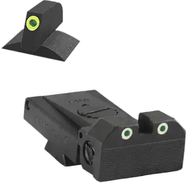Kensight Bomar BMCS Deep Sight Notch Beveled Blade Adjustable Target 1911 Rear Night Sight Set Black