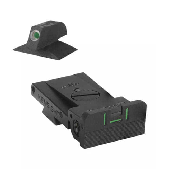 Kensight Bomar BMCS in3 Tritium Barin 1911 Night Sight w/ 0.200in Tritium Contoured Base Front Sight Black