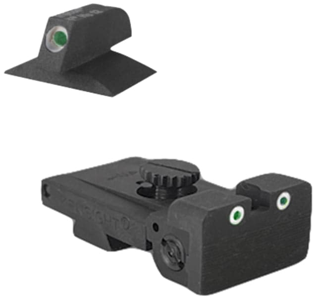 Kensight Bomar BMCS Adjustable Target 1911 Rear Night Sight Set w/Contoured Profile Black