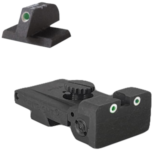Kensight Bomar BMCS Adjustable Target 1911 Rear Night Sight Set w/ Flat Profile Black
