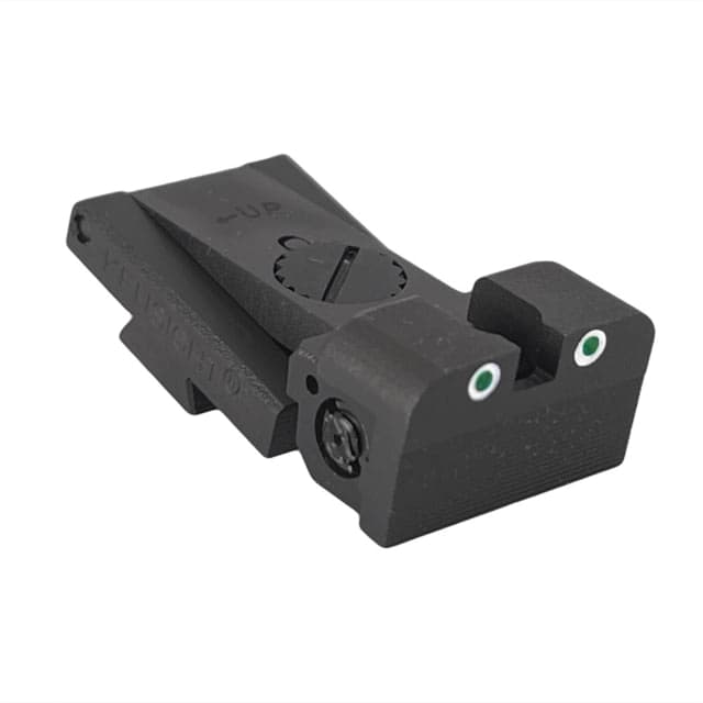Kensight Bomar BMCS Tritium Adjustable Rear Night Sight w/Arctic White Outlines Black