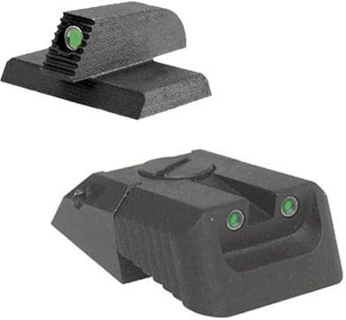 Kensight DAS 1911 Defense Adjustable Rear Sight Set Tritium Insert Night Sight w/ Blade Recessed Blade Black