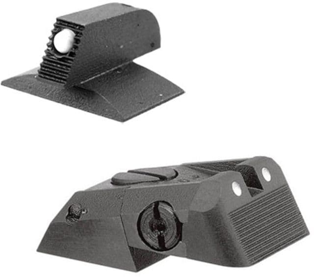 Kensight DAS 1911 Defense Adjustable Rear Sight Set with Blade & 0.200in Front Sight Serrated Blade Black
