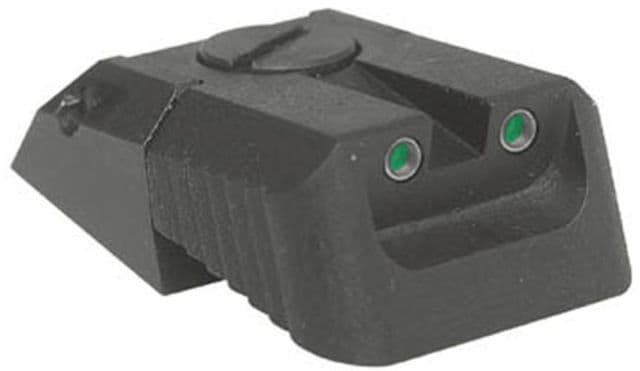 Kensight DAS 1911 Defense Adjustable Rear Sight Tritium Insert Night Sight w/ Recessed Blade Black