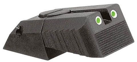 Kensight DAS 1911 Defense Adjustable Rear Sight Tritium Insert Night Sight w/ Serrated Blade Elevation Only Black