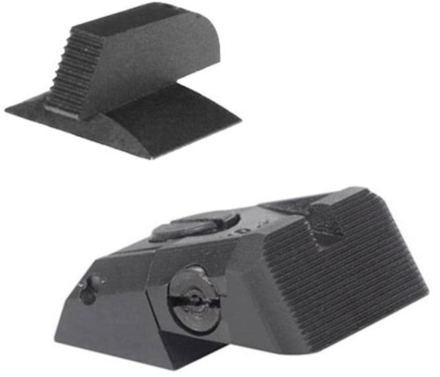 Kensight DAS 1911 Defense Adjustable Rear Sight with Serrated Blade and Serrated 0.200in Front Sight Black