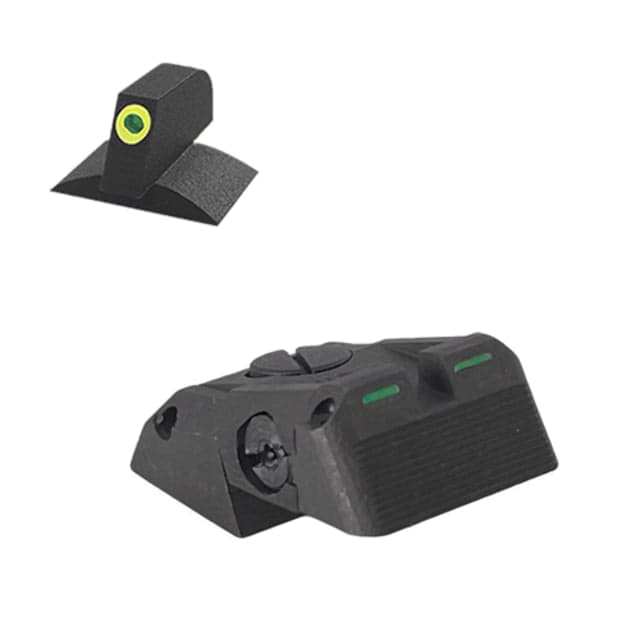 Kensight DAS Adjustable Bar-Dot-Bar Tritium Rear Night Sight Green