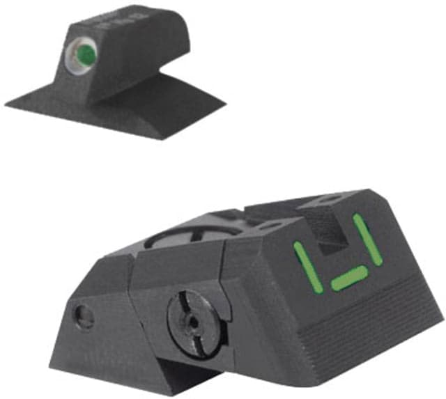Kensight DAS Serrated Blade Adjustable Rear 1911 Night Sight inUin Shaped Tritium Black