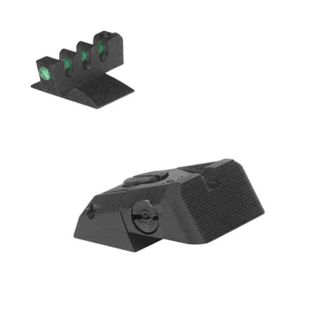 Kensight DAS Serrated Blade Fiber Optic Adjustable Rear 1911 Sight Black
