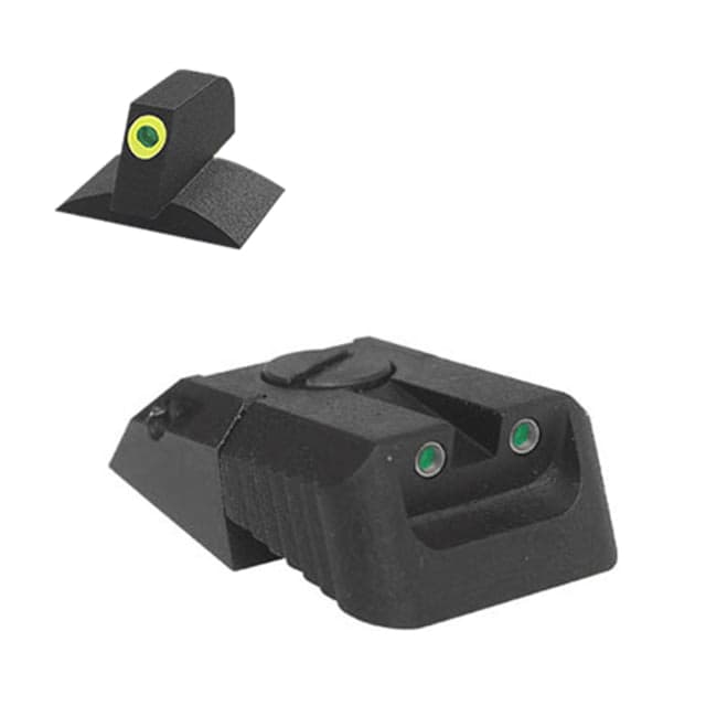 Kensight Recessed Blade DAS Adjustable Tritium Rear Night Sight Green