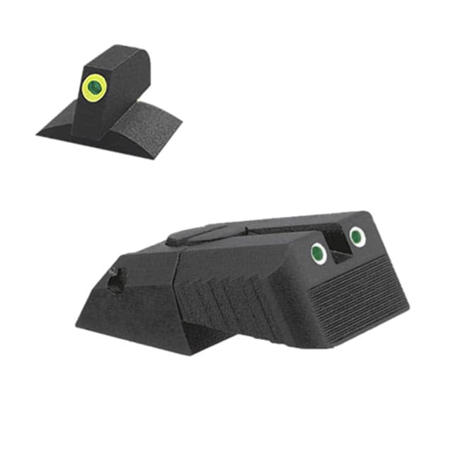Kensight Serrated Blade DAS Adjustable Tritium Rear Night Sight Green