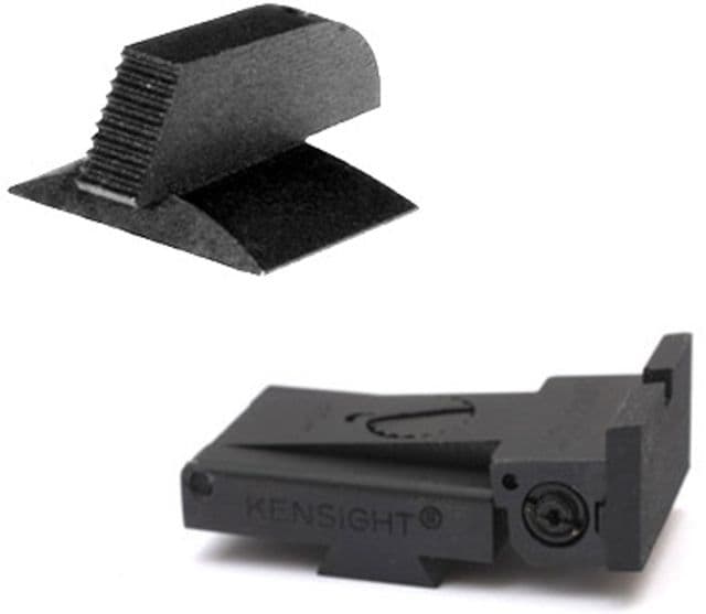 Kensight TRT 1911 Set w/ Serrated Squared Blade & 0.200in Front Sight Black