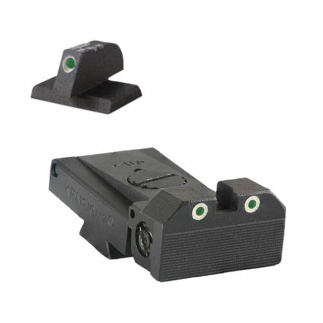 Kensight LPA TRT Flat Profile Serrated Beveled Blade Tritium Adjustable Rear Night Sight Black