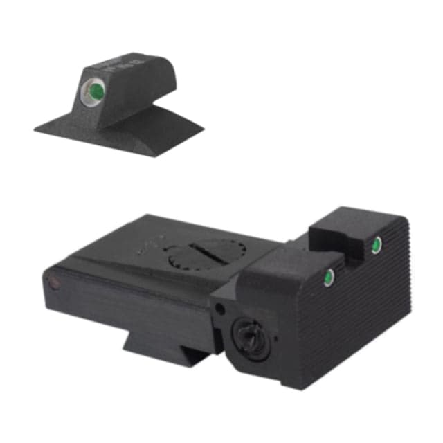Kensight LPA TRT Rounded Blade Contoured Tritium Adjustable Rear Night Sight Black