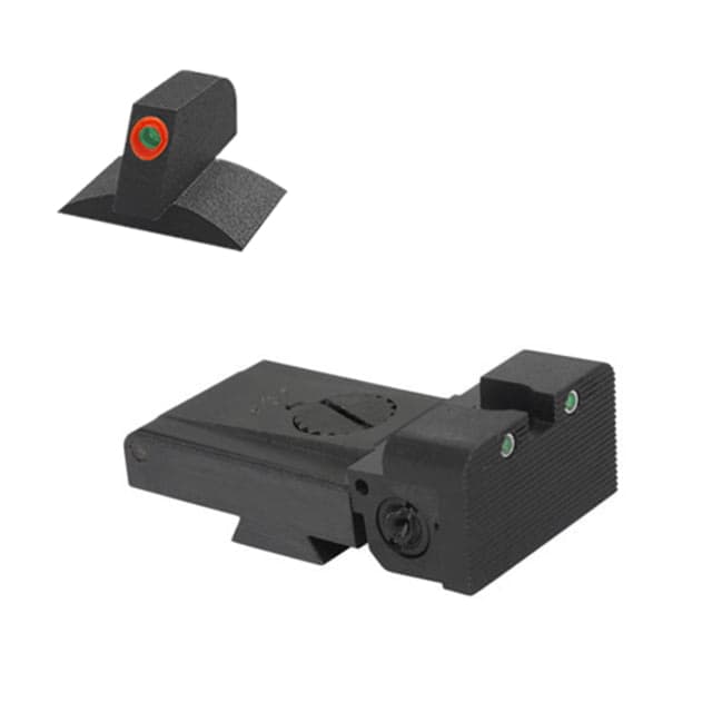Kensight LPA TRT Serrated Rounded Blade Tritium Adjustable Rear Night Sight Orange