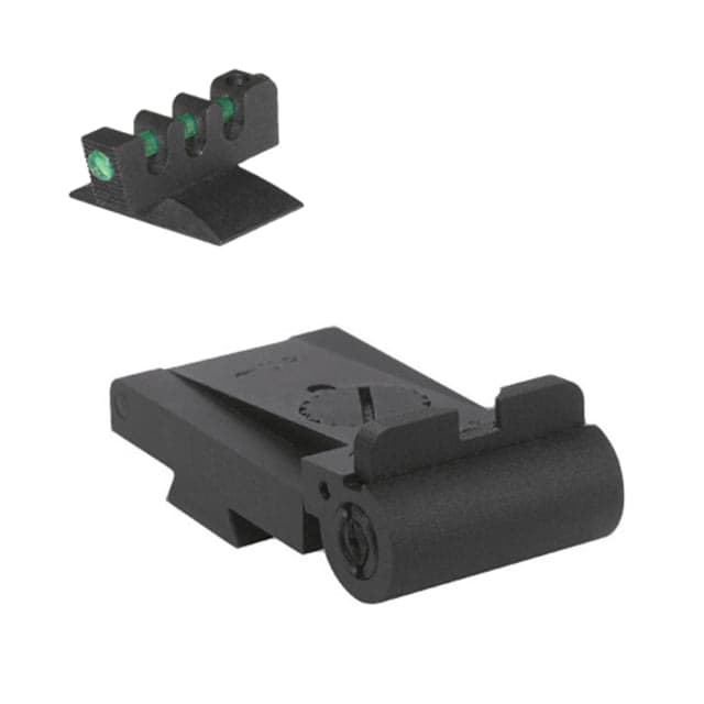 Kensight Rollo 1911 Low-Profile Fiber Optic Contoured Adjustable Combat Sight Set Black