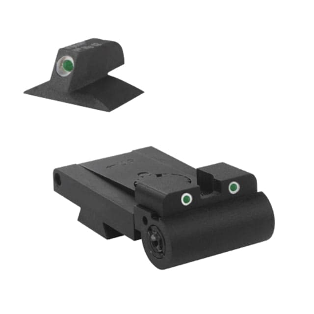 Kensight Rollo 1911 Contoured Low-Profile Adjustable Tritium Night Sight Set Black