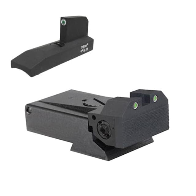 Kensight Ruger MKII MKIII & MKIV Adjustable Target Rear Tritium Night Sight Set w/Beveled Blade Black