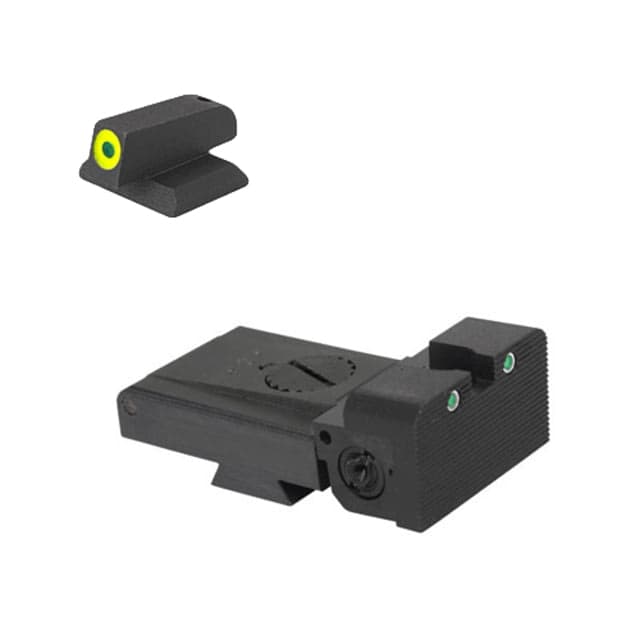 Kensight Springfield Rounded Blade Tritium Rear Sight Green