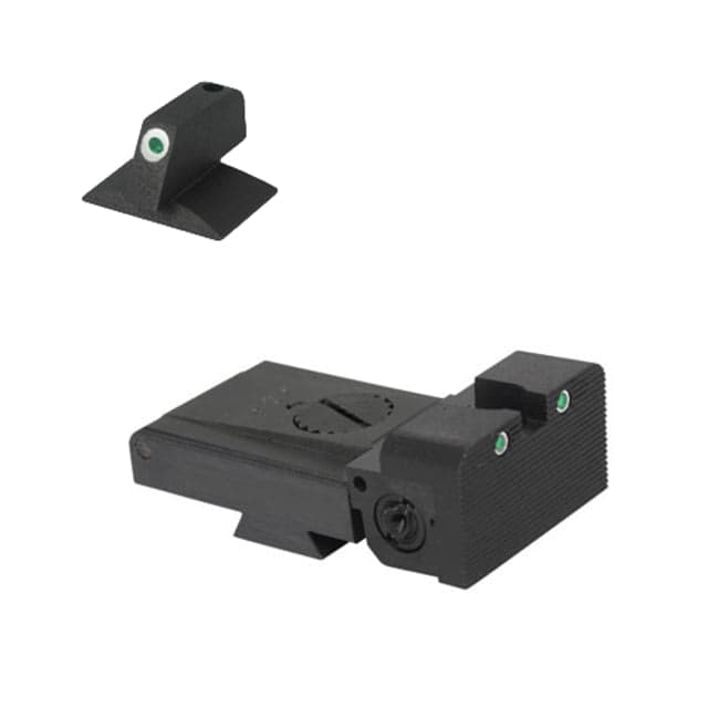 Kensight Springfield Contoured Base Rounded Blade Tritium Rear Sight Black 971-253