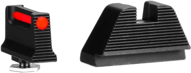 L2D Combat Co-Witness/Suppressor Height Fiber Optic Sight Set Glock 9mm/.40S&W/.357 SIG Except G43 Black