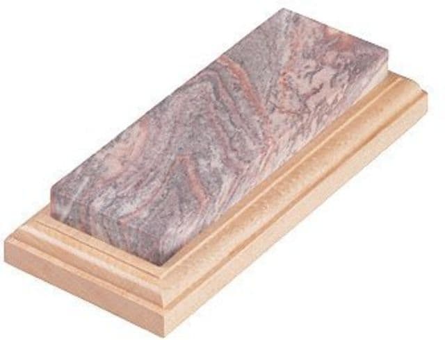 Lansky Sharpeners Lansky Arkansas Benchstone w/Walnut Base Mounted